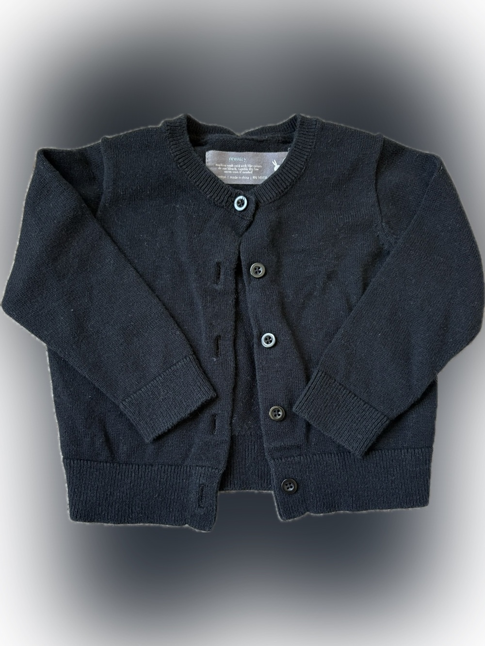 Primary Black Kids Cardigan Sweater